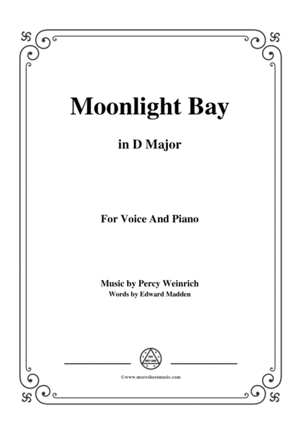Percy Wenrich-Moonlight Bay,in D Major,for Voice and Piano image number null