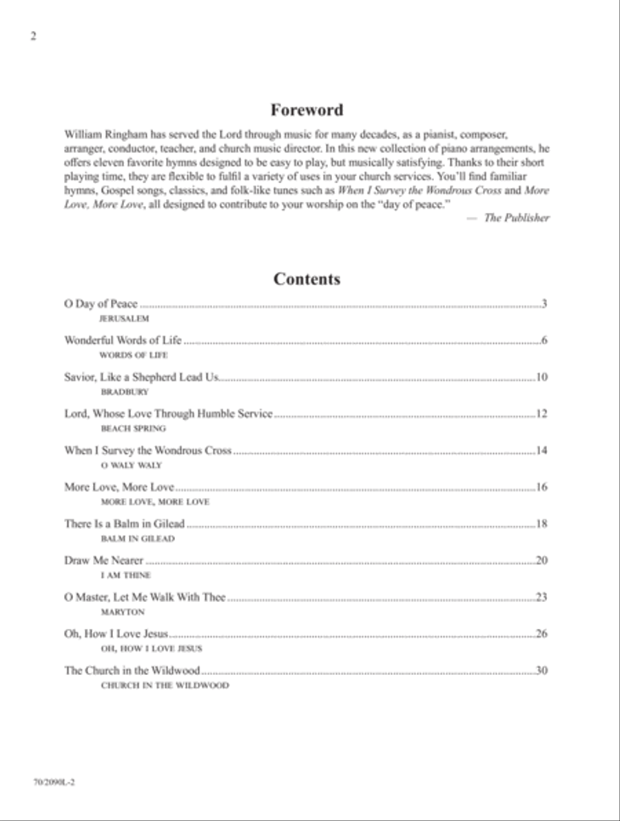 O Day of Peace Piano Solo scores gallery preview page 2