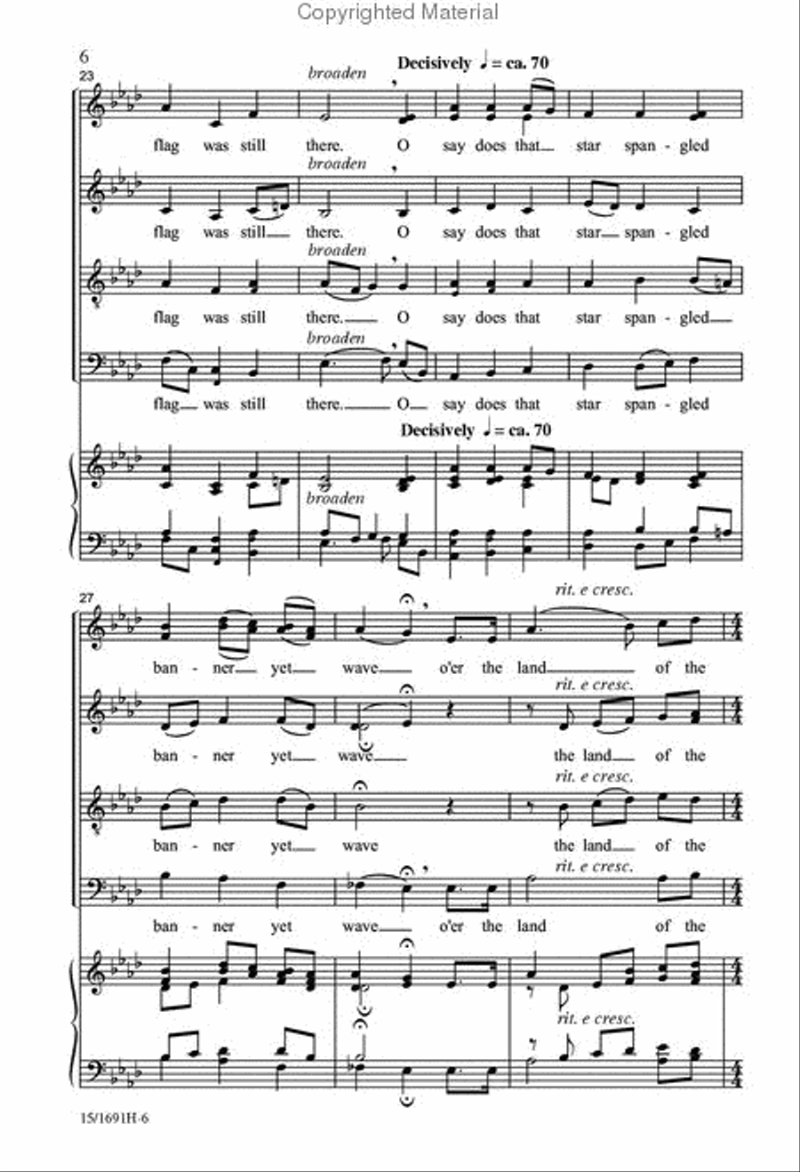 The Star-Spangled Banner Divisi scores gallery preview page 6