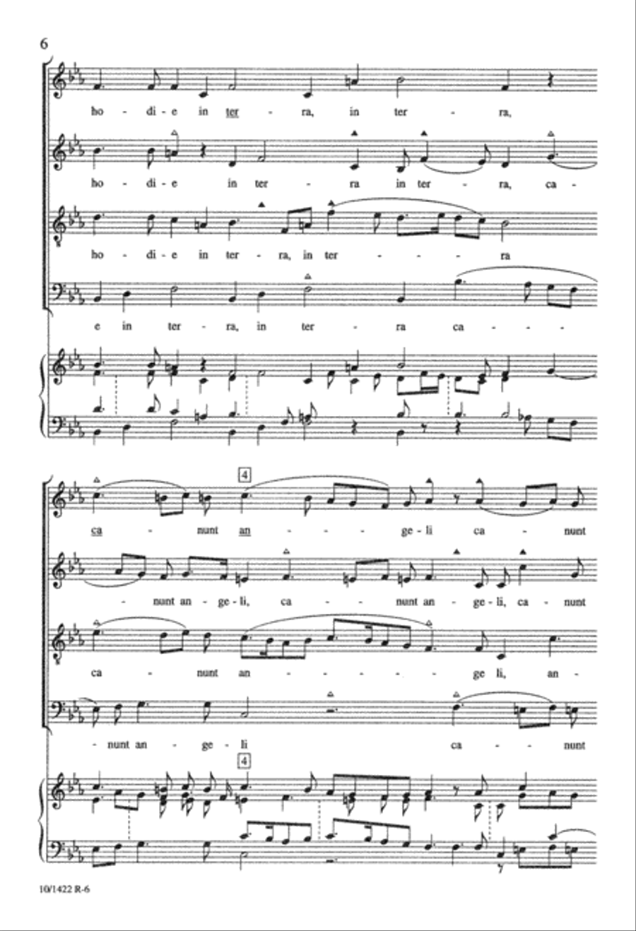 Hodie Christus Natus Est 4-Part scores gallery preview page 6