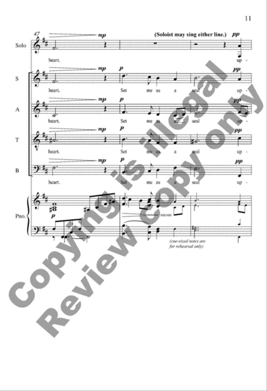 Set Me as a Seal 4-Part scores gallery preview page 11