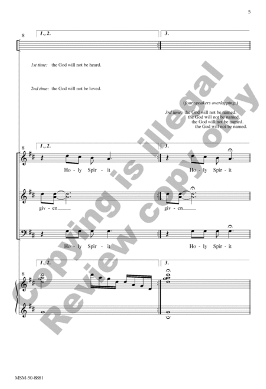 Pentecost (Choral Score) 3-Part scores gallery preview page 4