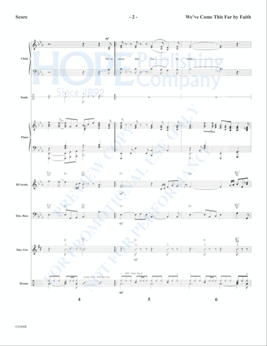 We've Come This Far By Faith 4-Part scores gallery preview page 4