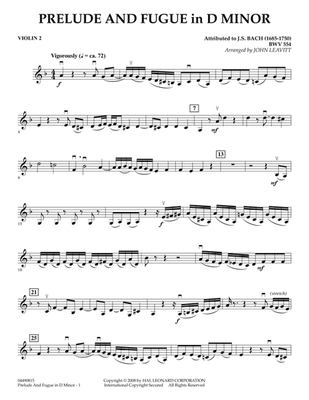 Prelude and Fugue in D Minor - Violin 2
