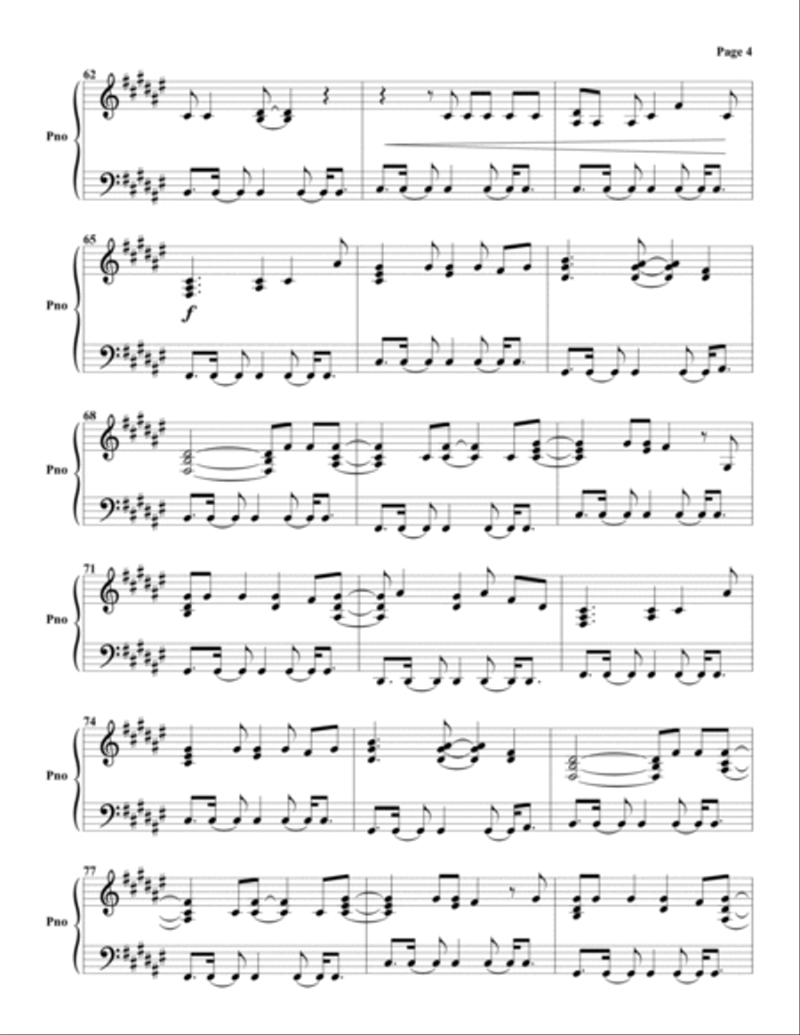 Believe Believe Piano Solo scores gallery preview page 4
