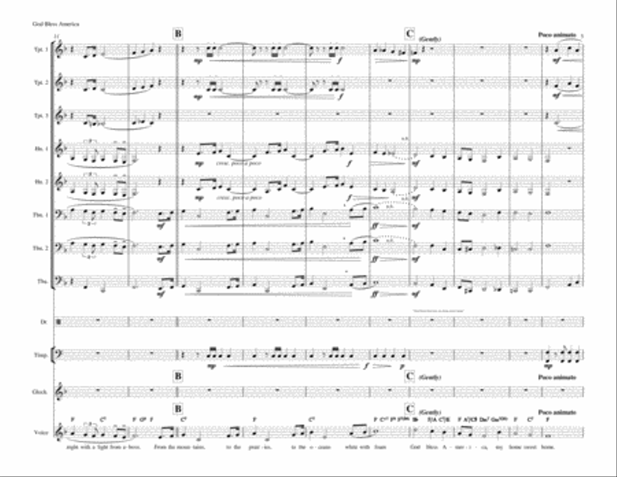 God Bless America Small Ensemble scores gallery preview page 3