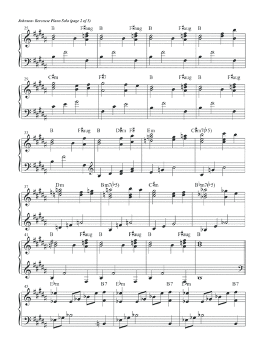 Berceuse Piano Solo Guitar scores gallery preview page 3