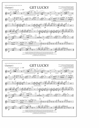 Book cover for Get Lucky - Clarinet 1