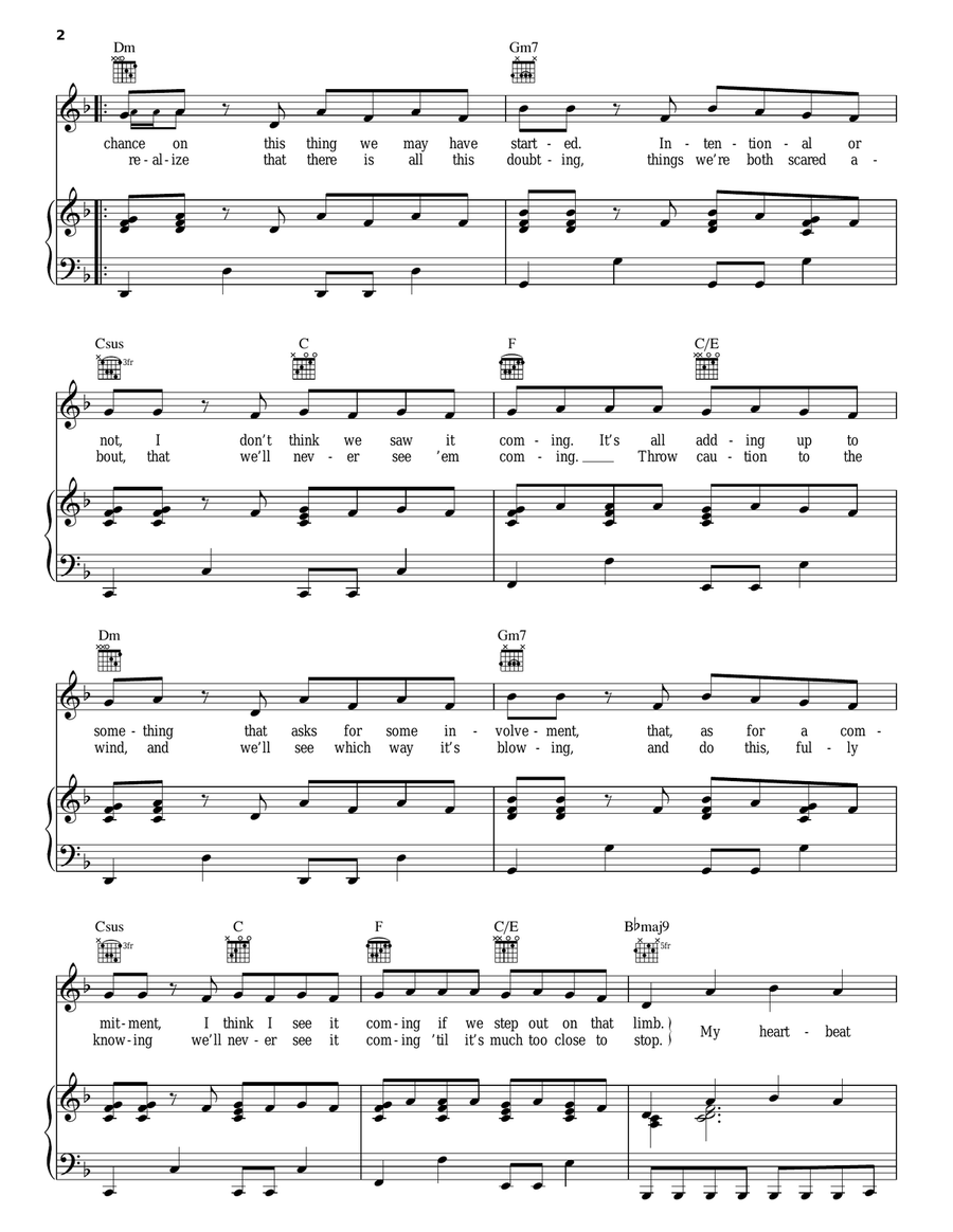 Long Shot Piano, Vocal, Guitar scores gallery preview page 2