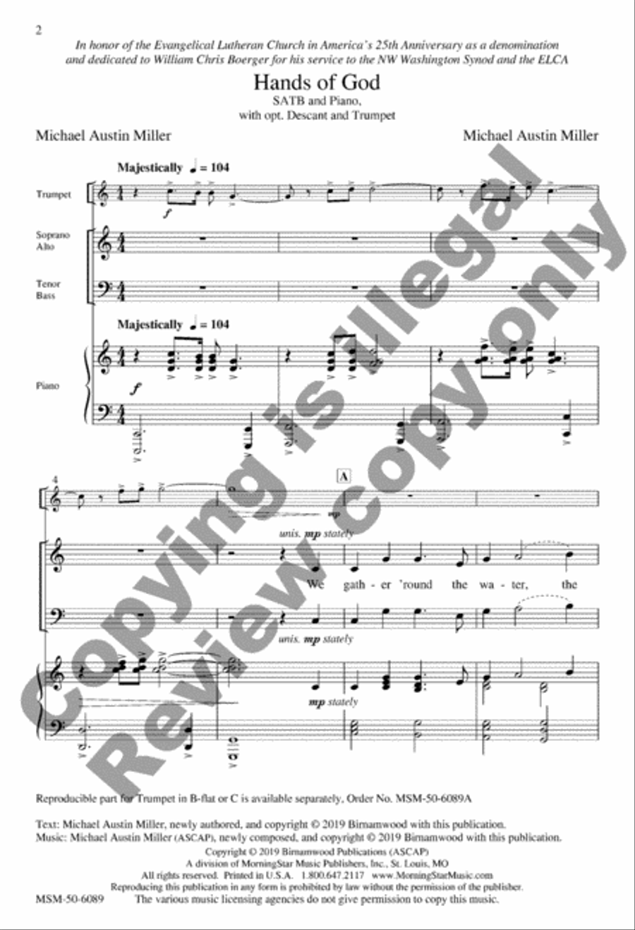 Hands of God (Choral Score) image number null