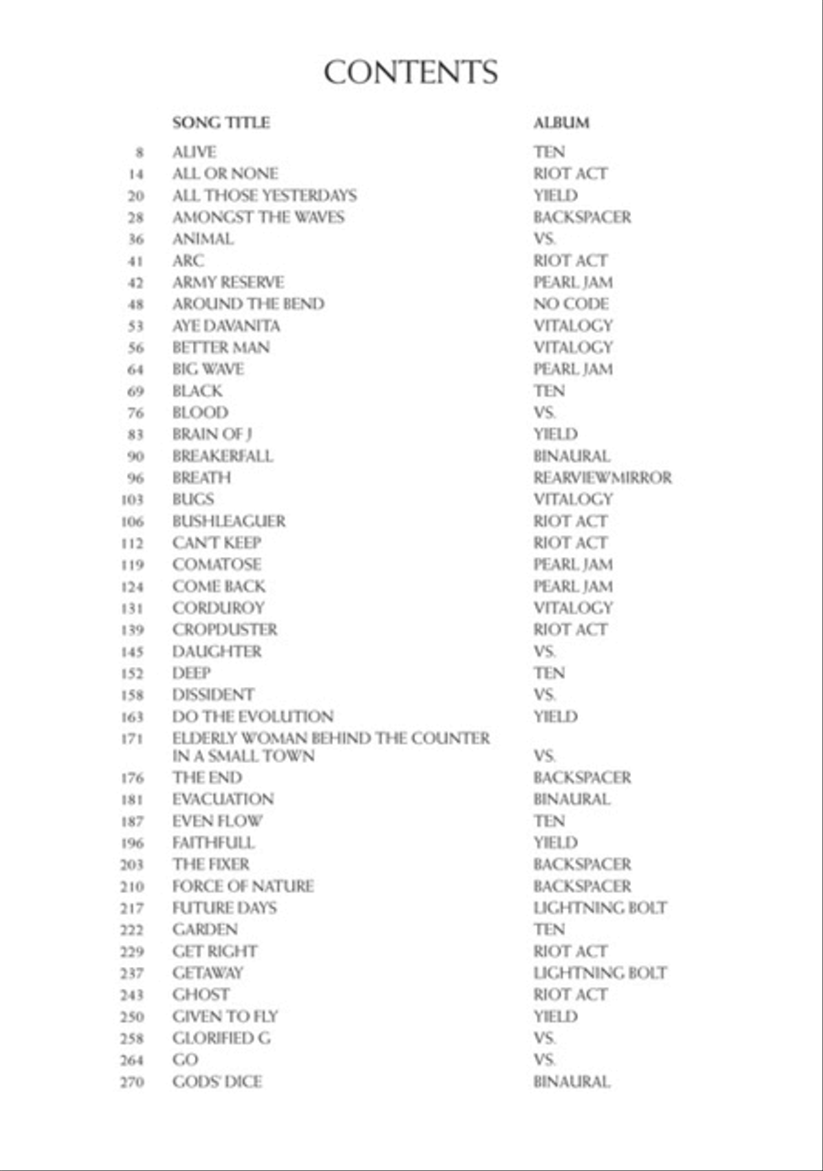 Pearl Jam Anthology – The Complete Scores Electric Guitar scores gallery preview page 5