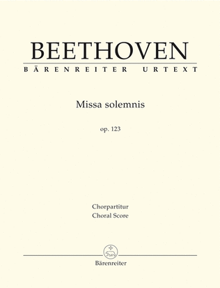 Book cover for Missa solemnis, op. 123