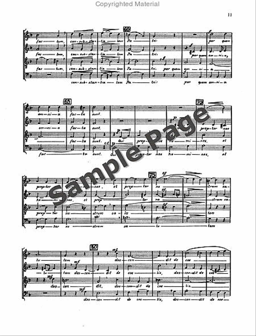 Mass in D Minor 4-Part scores gallery preview page 12