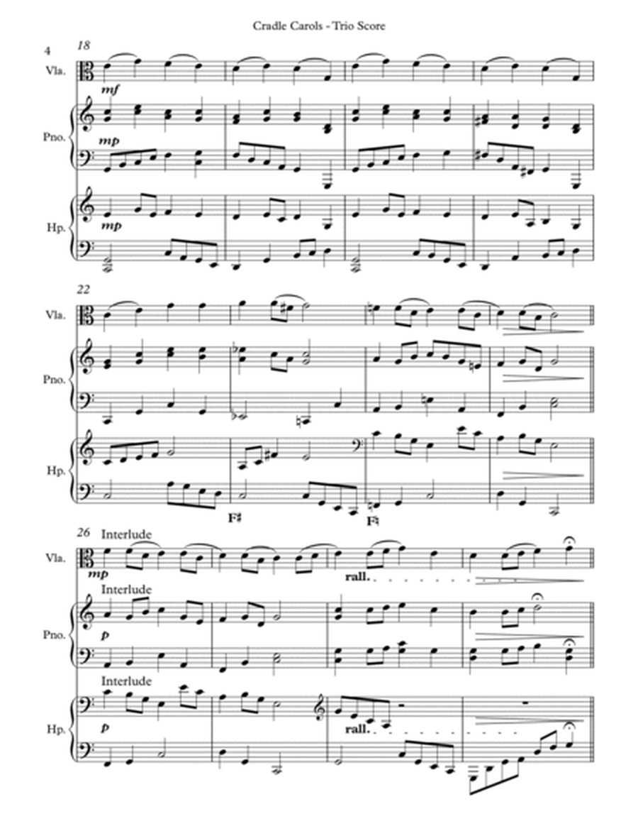 Cradle Carols, Trio for Viola, Pedal Harp and Piano image number null