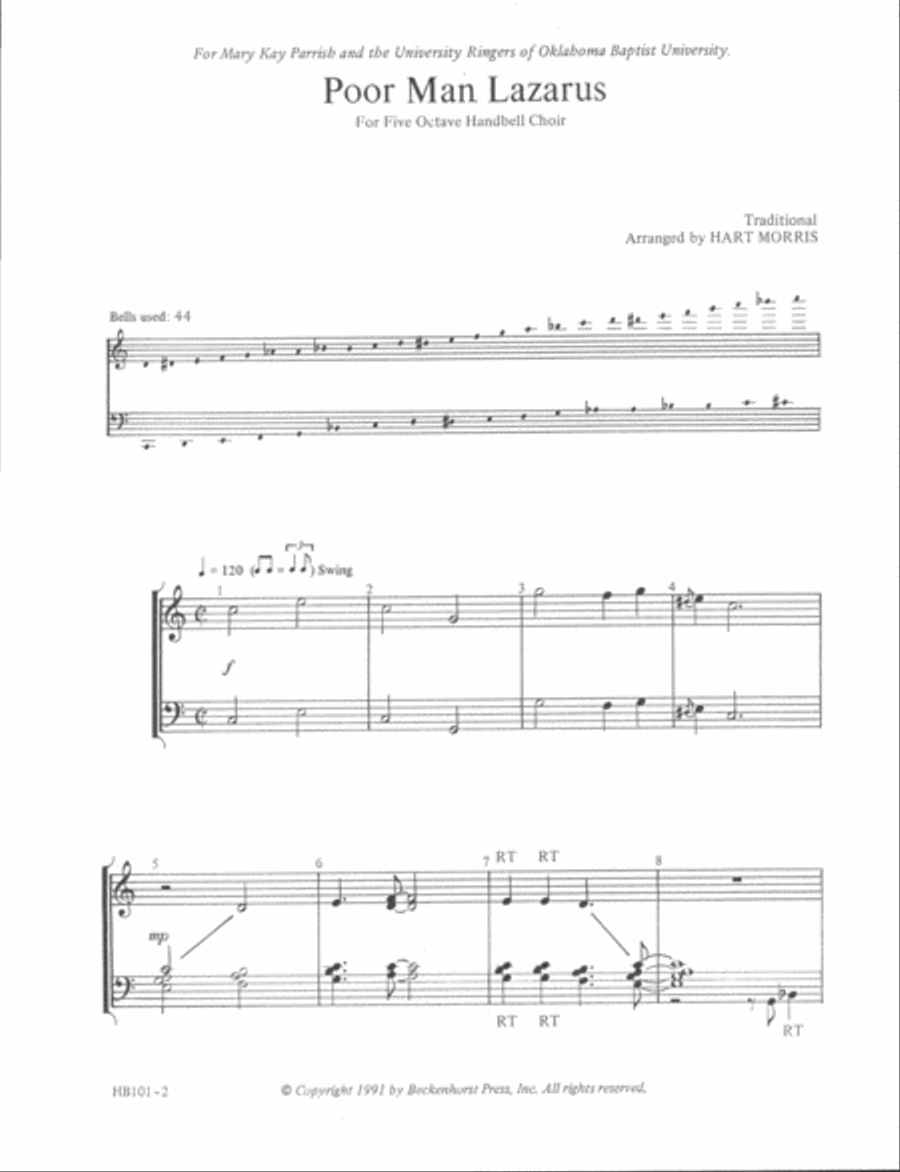 Poor Man Lazarus 5-Octaves scores gallery preview page 2
