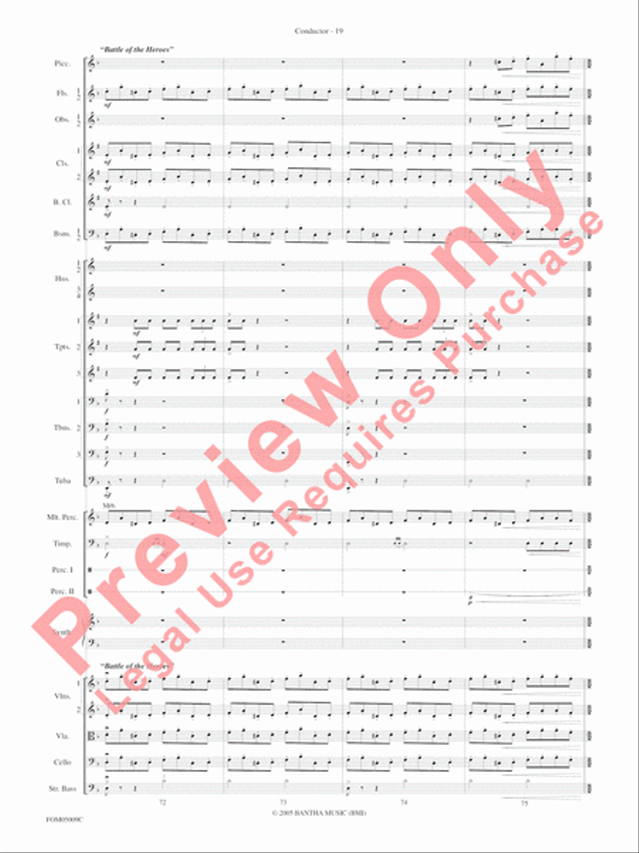Concert Suite from Star Wars: Episode III Revenge of the Sith Full Orchestra scores gallery preview page 22
