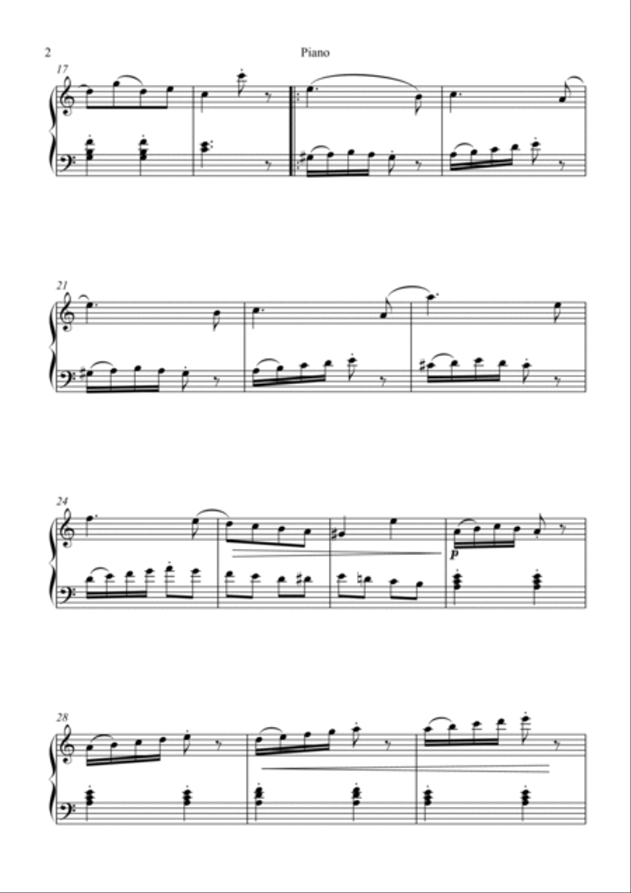 Arabesque Piano Solo scores gallery preview page 2