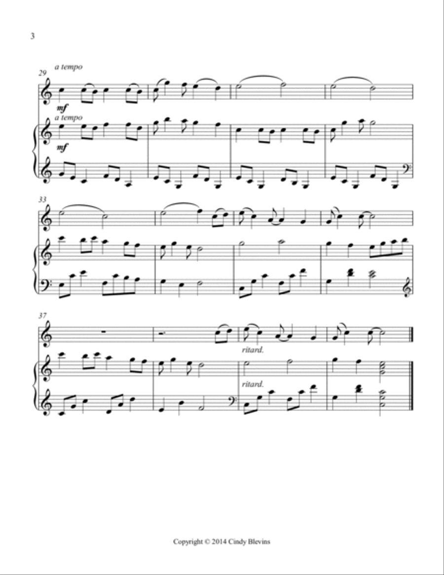 Summer Solstice, for Harp and Violin Harp scores gallery preview page 4