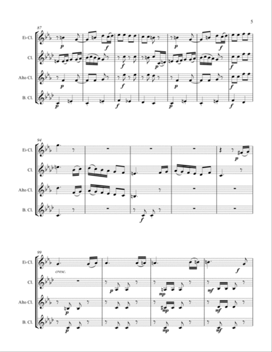 Dervish Dance Woodwind Quartet scores gallery preview page 5