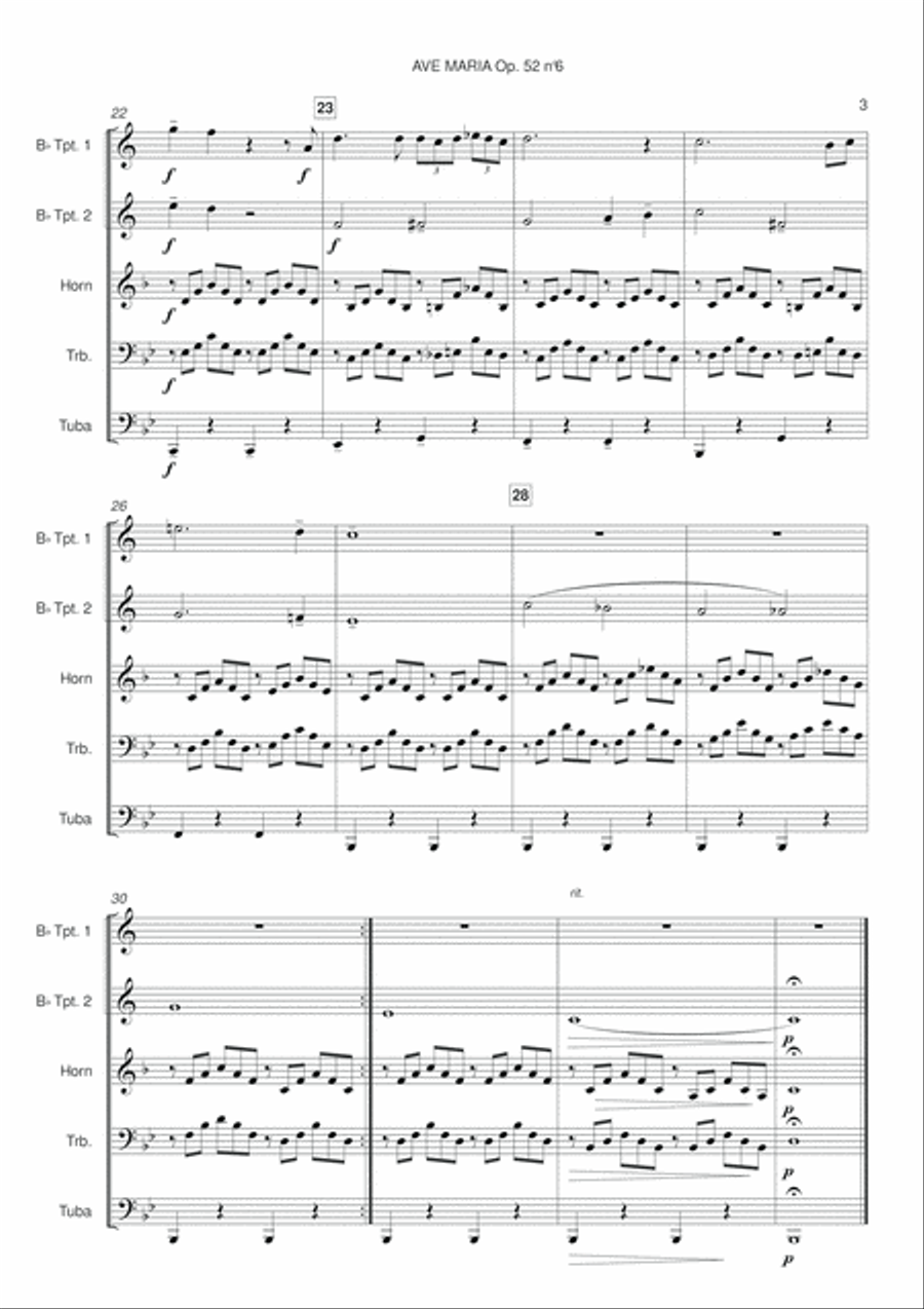 Ave Maria Ave Maria Brass Ensemble scores gallery preview page 4