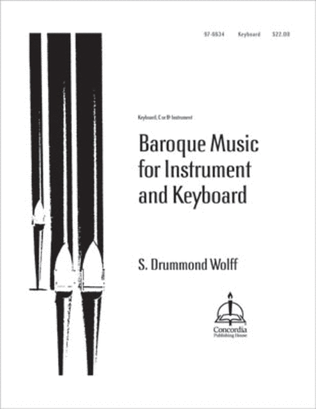 Book cover for Baroque Music for Instrument and Keyboard