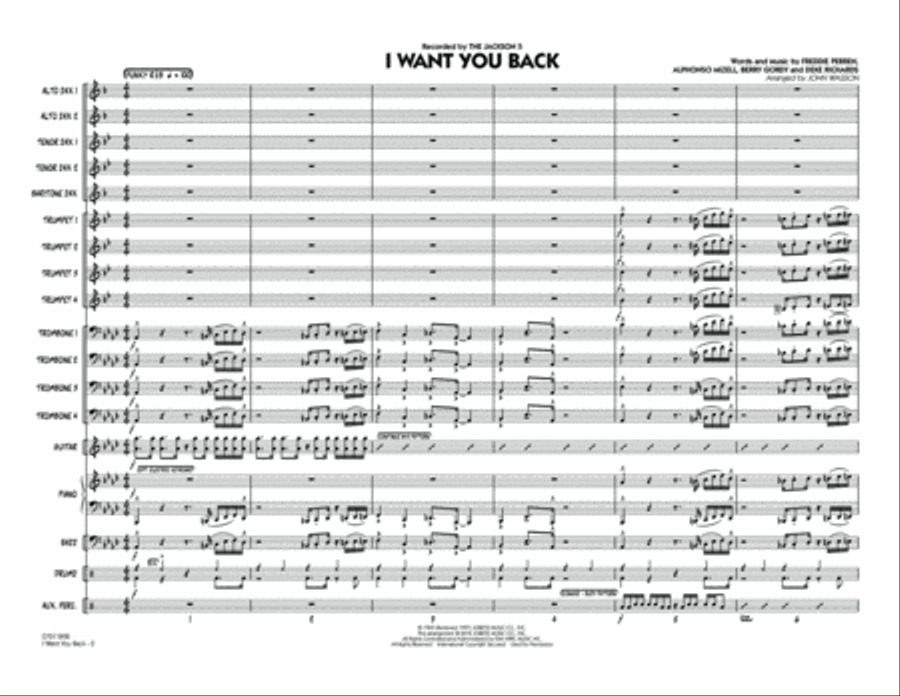 I Want You Back - Conductor Score (Full Score) Jazz Ensemble scores gallery preview page 2