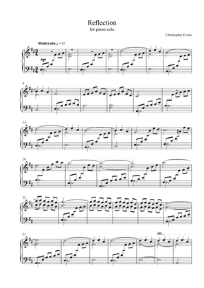 'Reflection' for piano solo