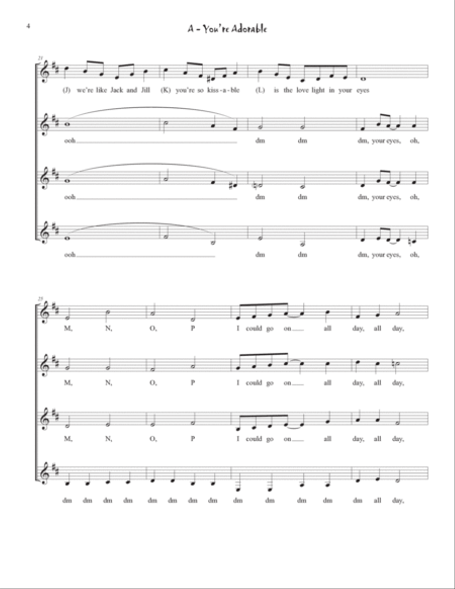 A - You're Adorable SSAA scores gallery preview page 4