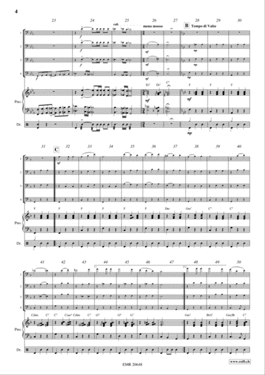 Movie Sequences Trombone Quartet scores gallery preview page 4