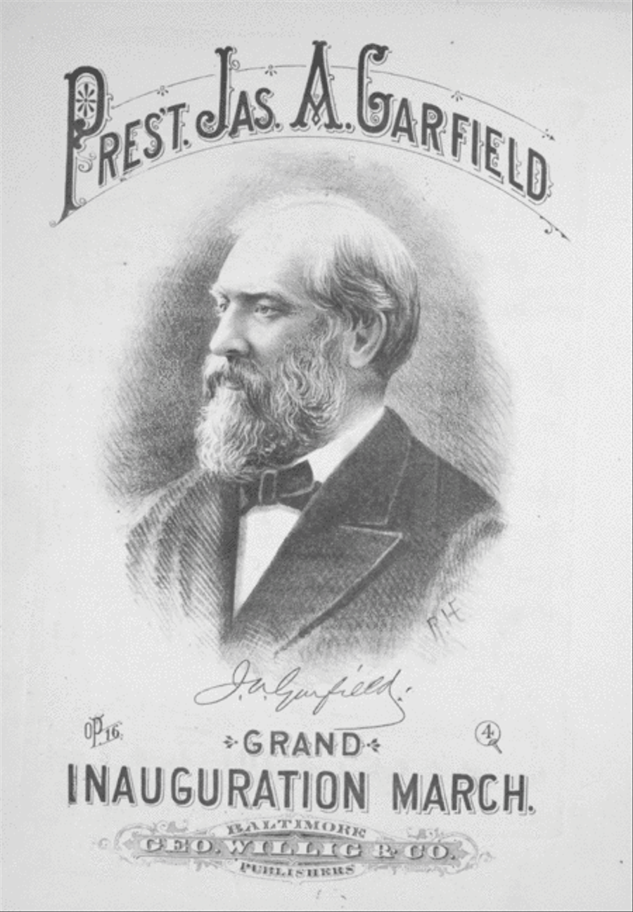 President James A. Garfield's Grand Inauguration March Piano Solo scores gallery preview page 1