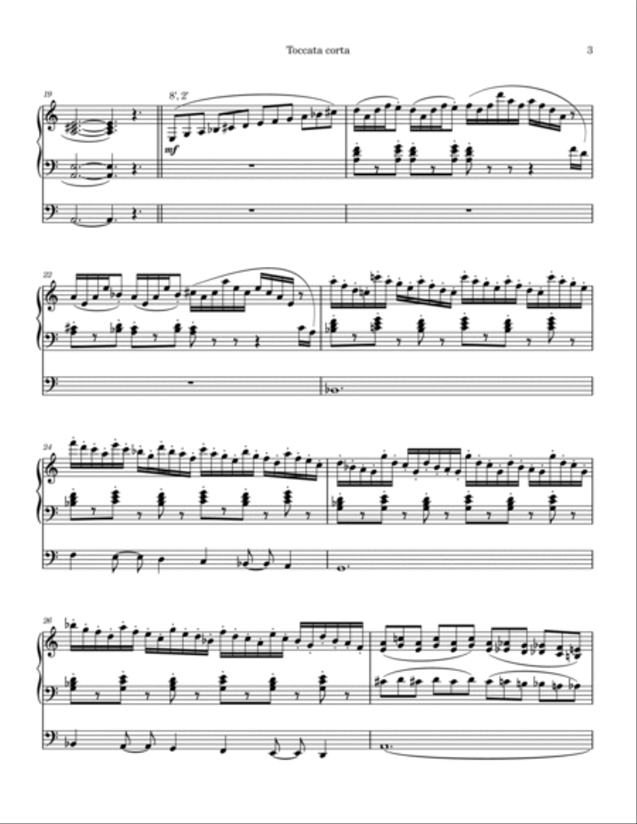Toccata corta Organ Solo scores gallery preview page 3