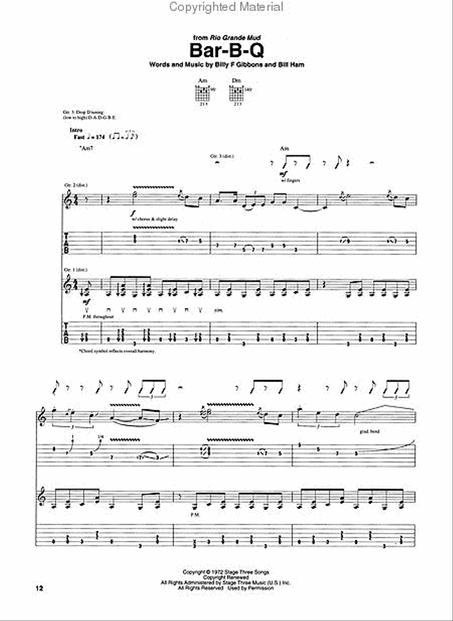 ZZ Top Guitar Classics Electric Guitar scores gallery preview page 3
