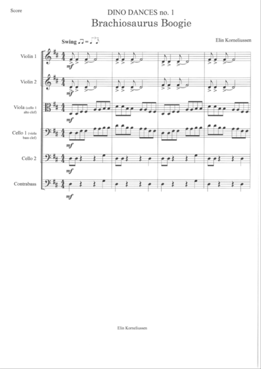 Dino Dances for junior string orchestra String Orchestra scores gallery preview page 2