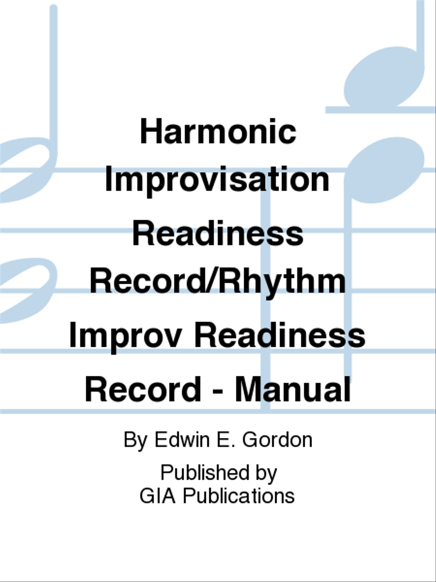 Harmonic Improvisation Readiness Record / Rhythm Improvisation Readiness Record - Manual edition School and Community scores gallery preview page 1
