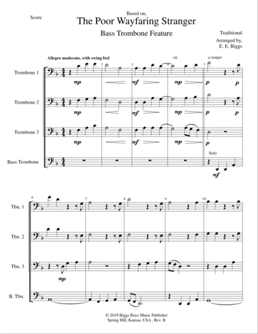The Poor Wayfaring Stranger Piano scores gallery preview page 1