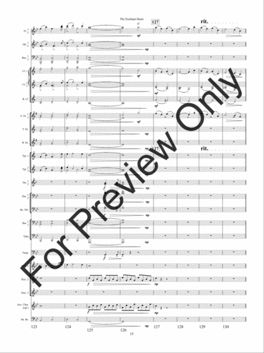 The Exultant Heart Concert Band scores gallery preview page 18