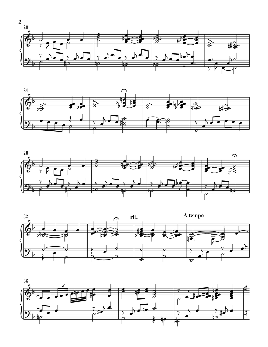 Lost in the Night - a piano setting for Advent Piano Solo scores gallery preview page 2