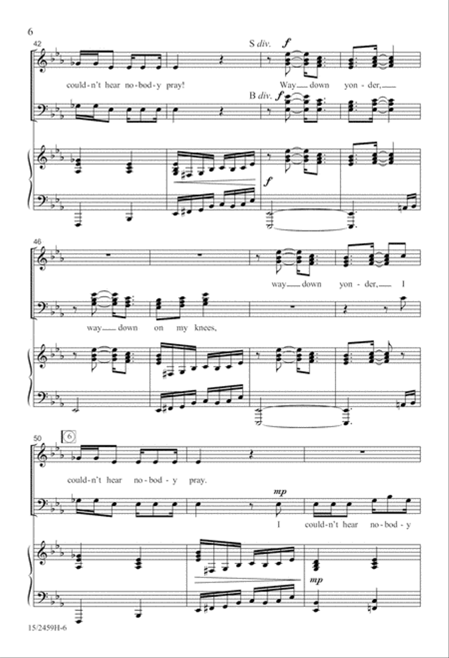 I Couldn't Hear Nobody Pray SSATBB scores gallery preview page 7