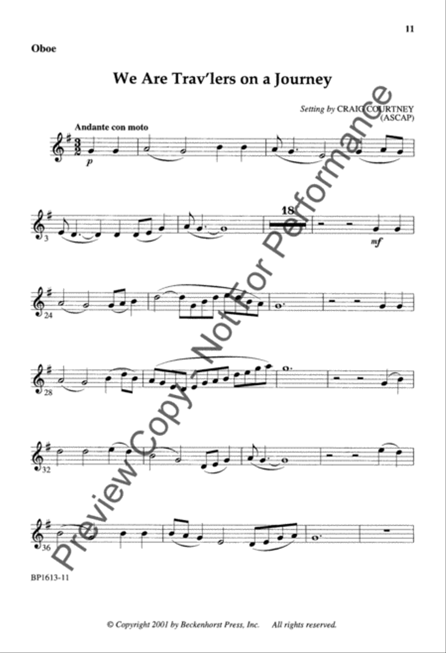 We Are Trav'lers on a Journey 4-Part scores gallery preview page 12