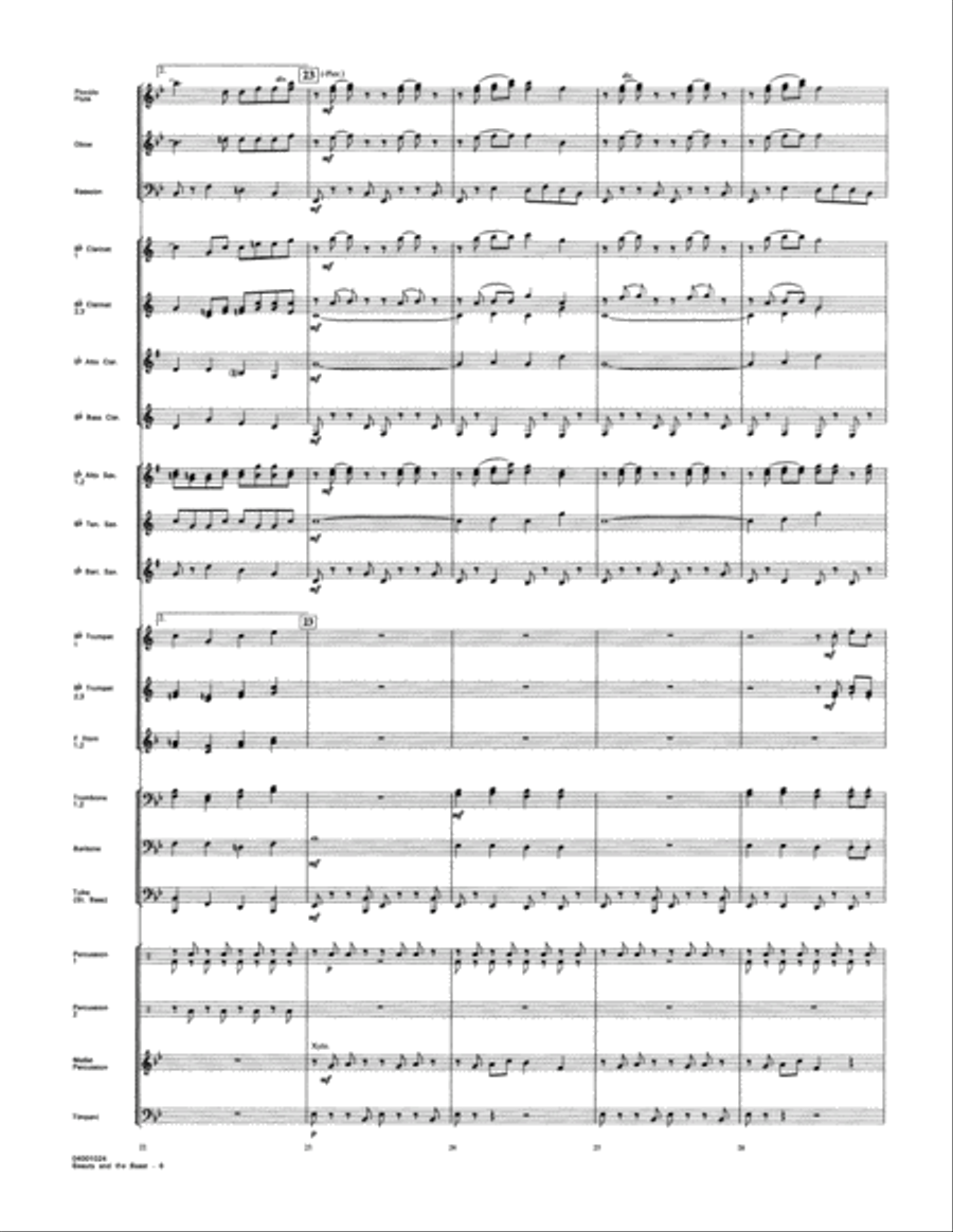 Beauty and the Beast (Medley) - Full Score Concert Band scores gallery preview page 6
