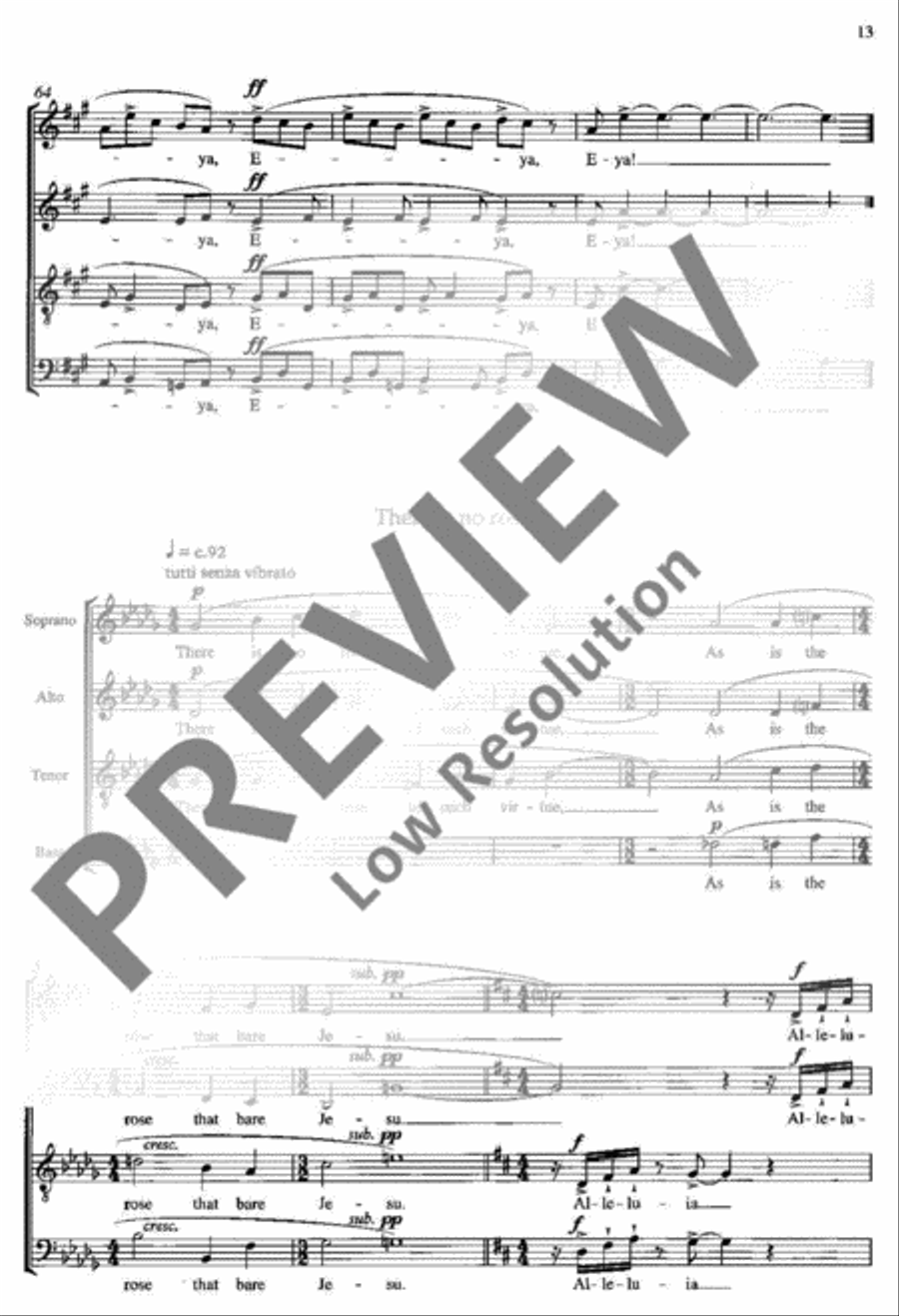 Three Carols 4-Part scores gallery preview page 16