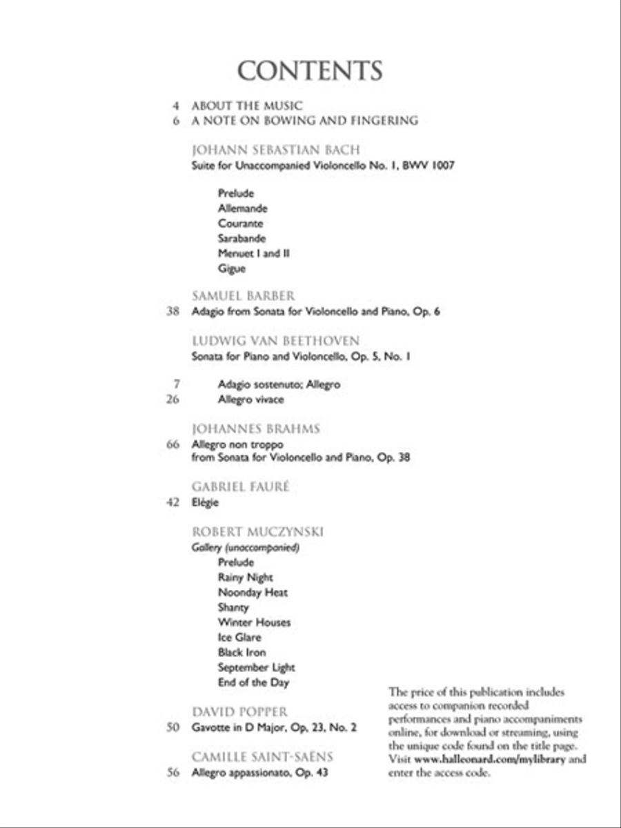 The Cello Collection – Intermediate to Advanced Level Cello scores gallery preview page 3