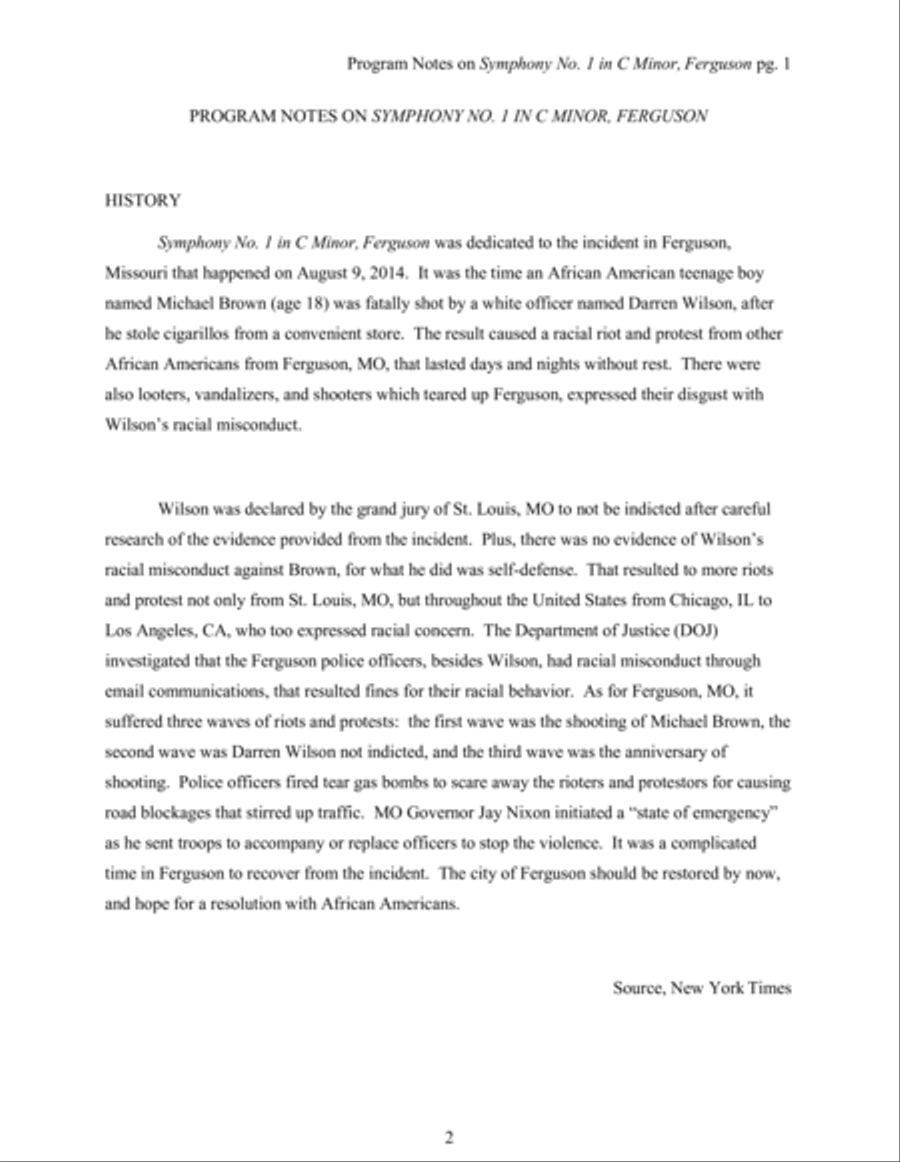 Symphony No. 1 in C Minor, Ferguson Full Orchestra scores gallery preview page 2