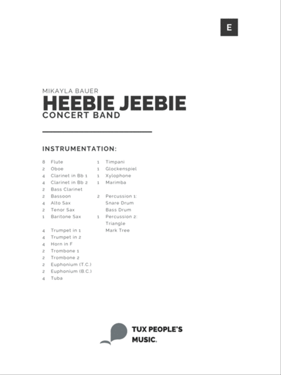 Heebie Jeebie Concert Band scores gallery preview page 2