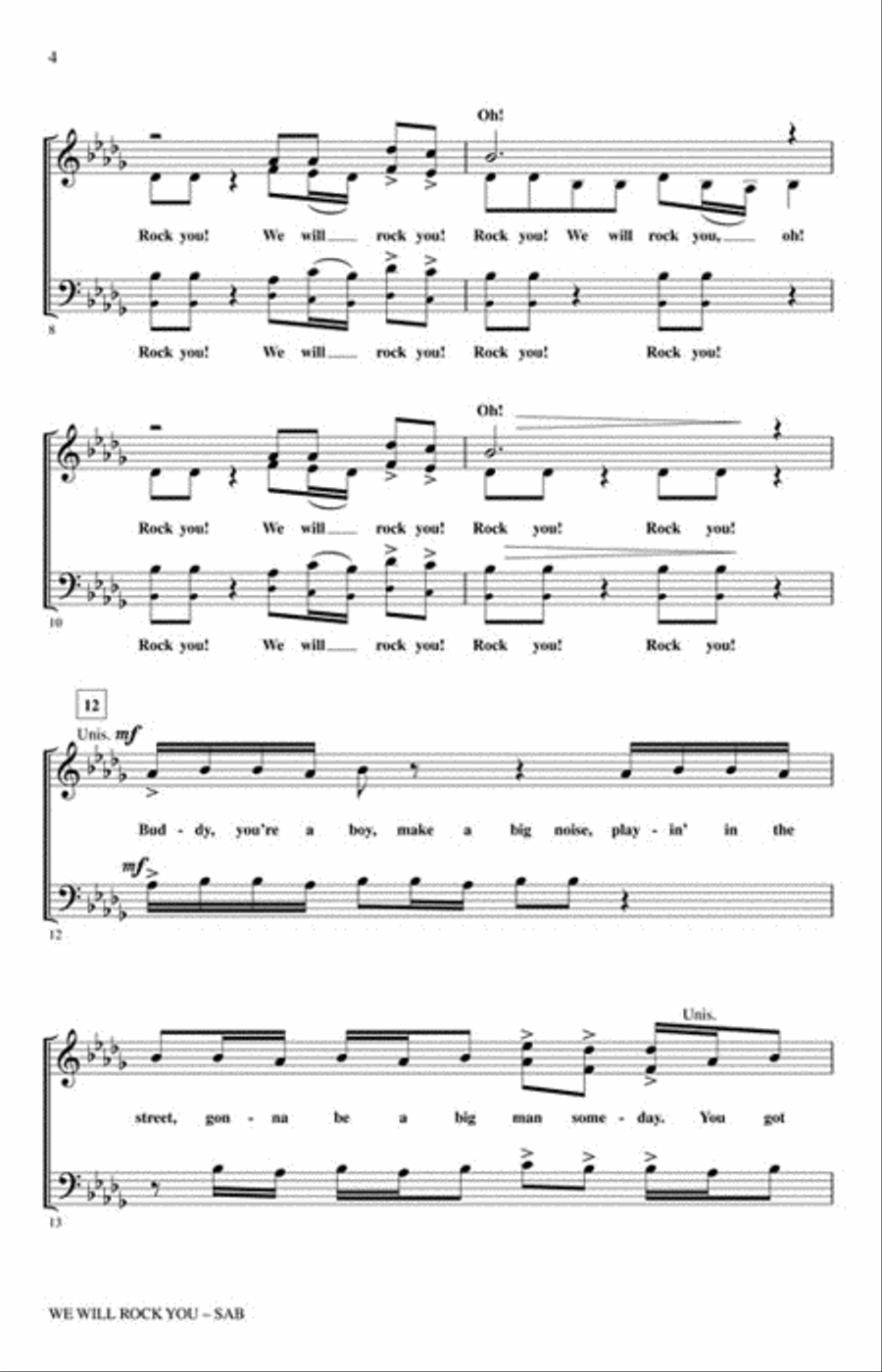 We Will Rock You We Will Rock You 3-Part scores gallery preview page 3