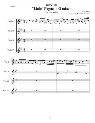 Little Fugue in G minor, BWV 578