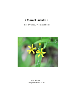Book cover for Mozart Lullaby (For String Quartet)
