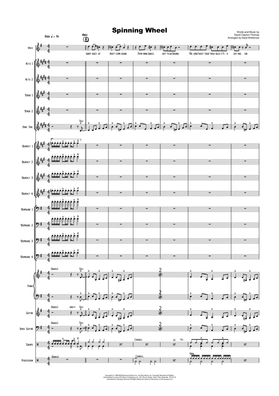 Spinning Wheel Jazz Ensemble scores gallery preview page 1