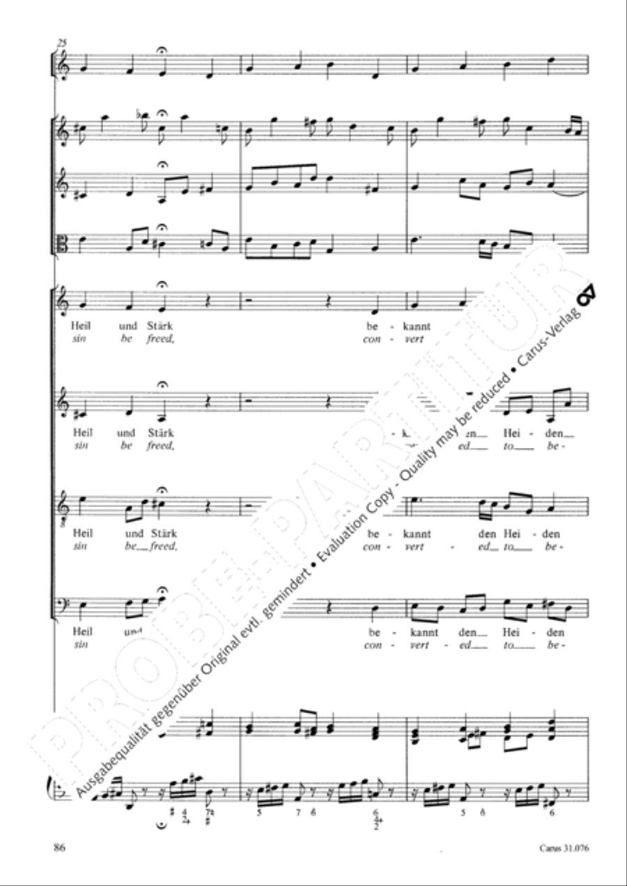 The heavens are telling the Father's glory (Die Himmel erzahlen die Ehre Gottes) 4-Part scores gallery preview page 87