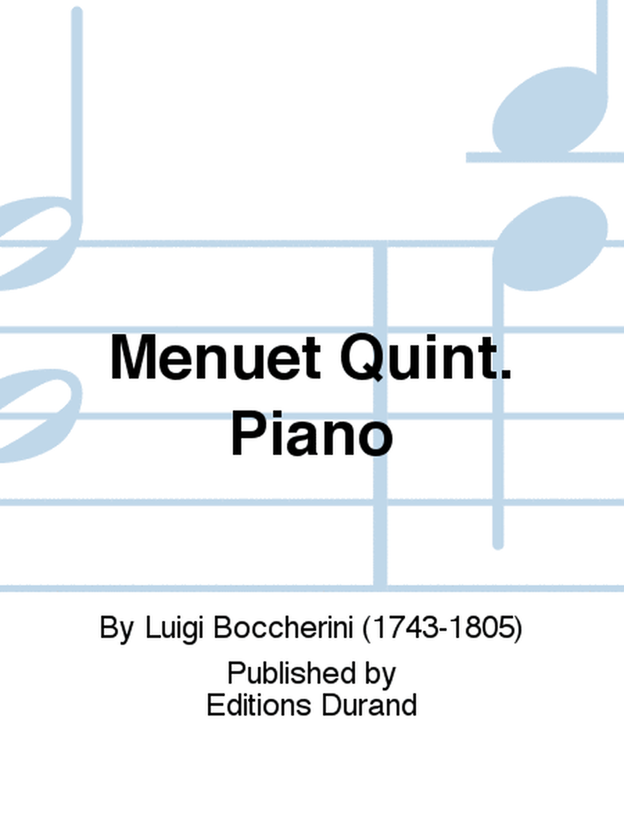 Menuet Quint. Piano